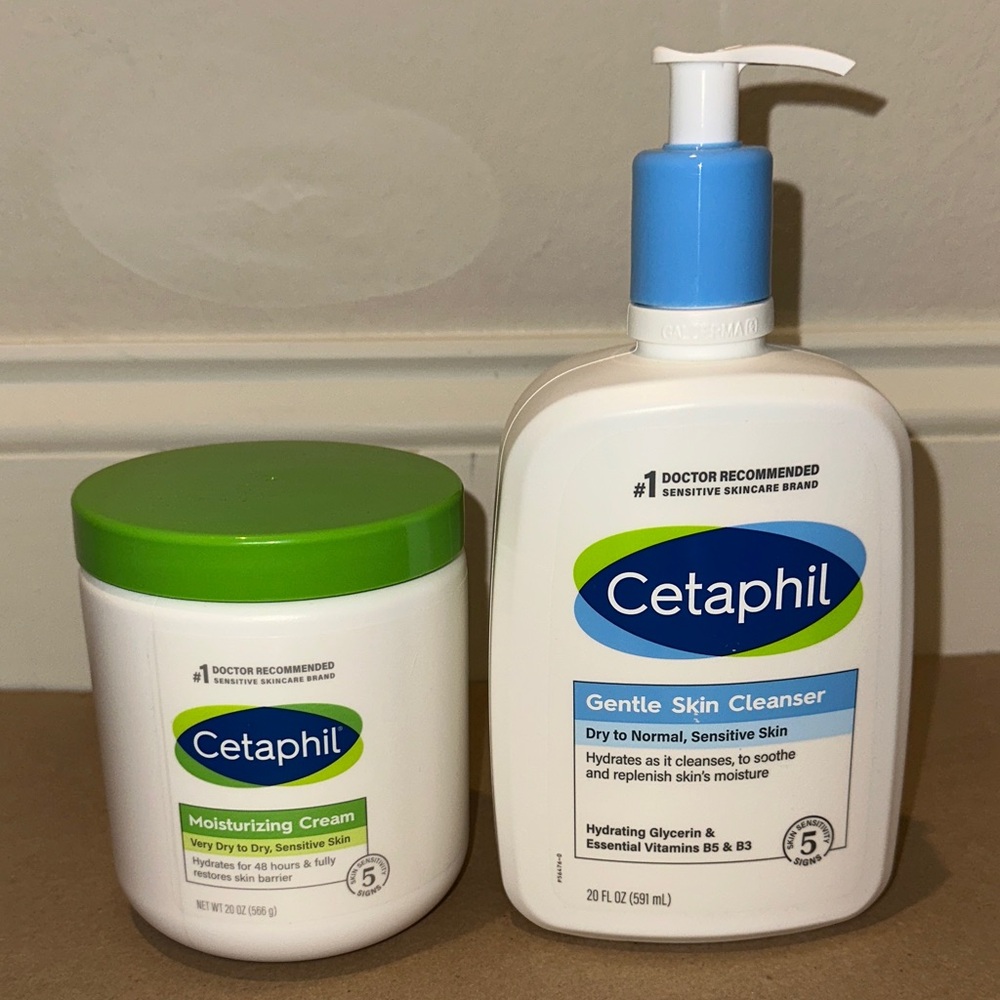 Cetaphil Moisturizing Cream and Gentle Skin Cleanser SET